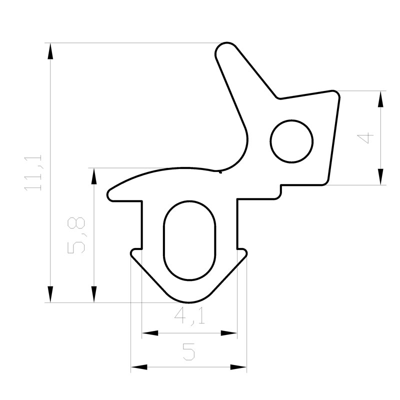 Уплотнитель для стеклопакета УП-0515 IV б