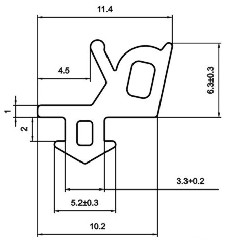 Уплотнитель для стеклопакета УП-0229 IV б