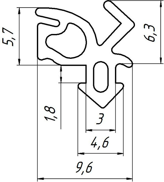 Уплотнитель для стеклопакета УП-0027 IV б