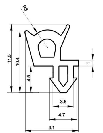 Уплотнитель для стеклопакетов УП-0029 IV б