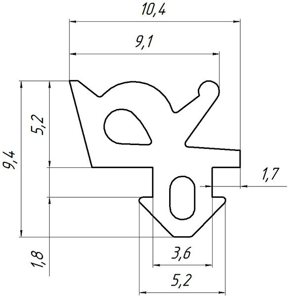 Уплотнитель для стеклопакета УП-0041 IV б