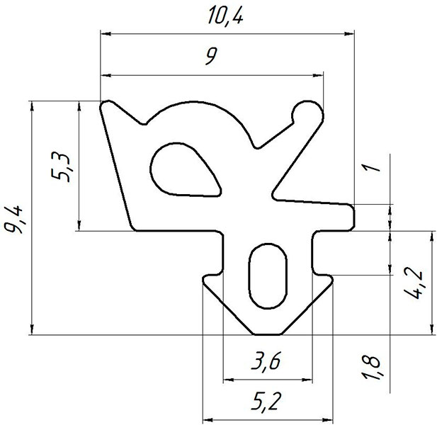 Уплотнитель для стеклопакета УП-0039 IV б